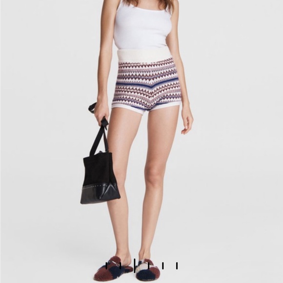 RAG & BONE Willow Wool Fair Isle Hot Short - Picture 3 of 10
